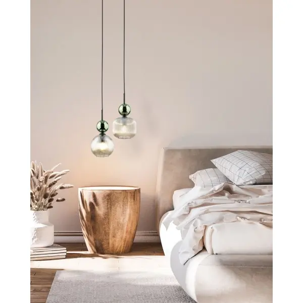 Подвесной светильник, люстра TK Lighting 11145 Sophia E14 1x10W IP20 зеленый - фото №2
