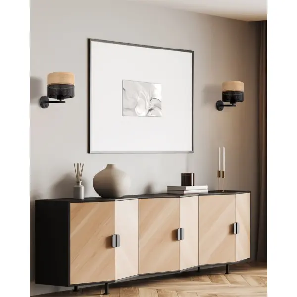 Бра, настенный светильник TK Lighting 6539 Nicol E27 1x15W IP20 черный - фото №1