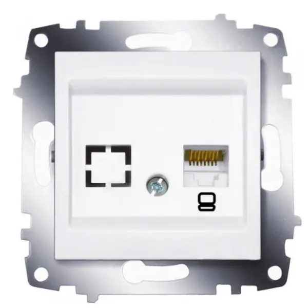 Одномісна розетка ABB Cosmo 619-010200-247 cat.6 (біла)