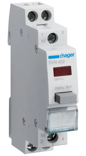 Червона кнопка з індикатором LED SVN452 1НО+1НЗ