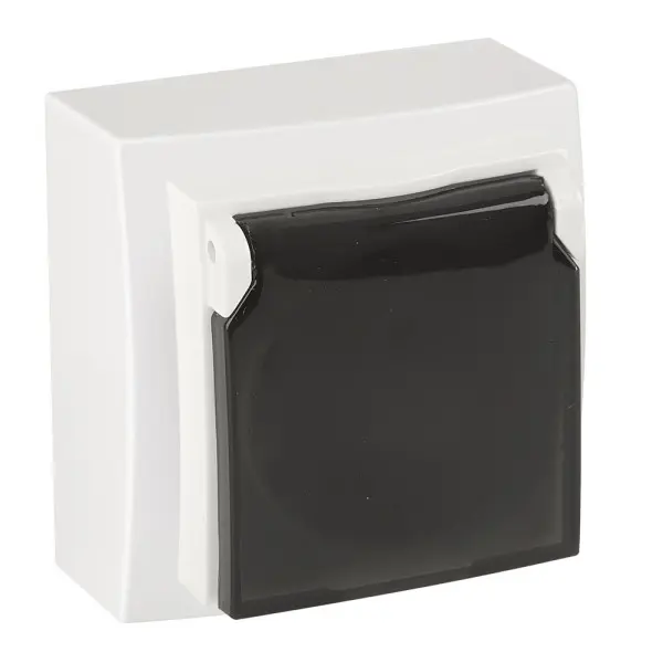 Розетка Nilson Themis біла 1-на з заземленням з кришкою ( 26111018 )