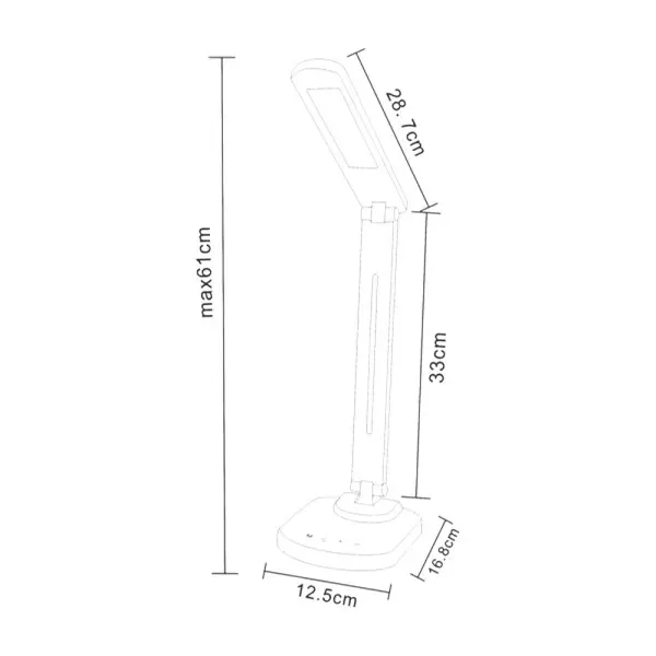Настільна лампа Zuma Line 1601 LED 1x6W 4000K 350Lm IP20 чорна (5905316606616) - фото №1