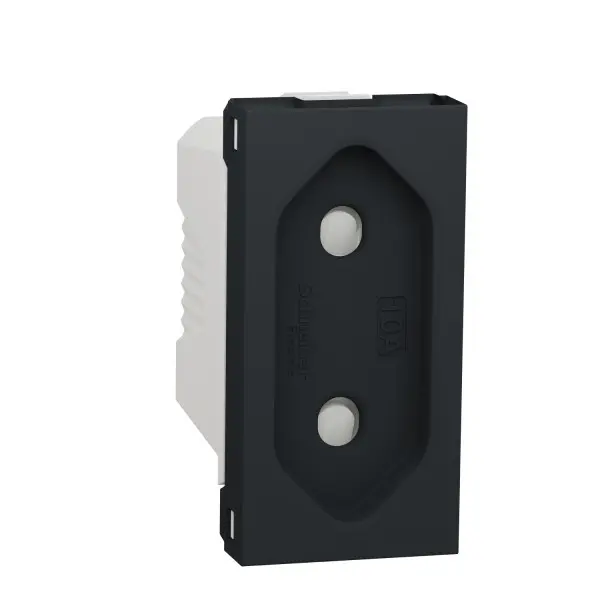 Розетка Schneider Electric Unica New NU303154 со шторками винтовой зажим 1м антрацит Розетка Schneider Electric Unica New NU303154 со шторками винтовой зажим 1м антрацит