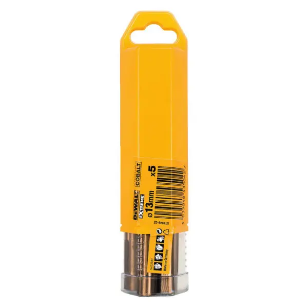 Кобальтовые сверла по металлу DeWALT DT4949 Extreme Industrial cobalt HSS-CO 13х151/98мм (5шт в упаковке) - фото №3 Кобальтовые сверла по металлу DeWALT DT4949 Extreme Industrial cobalt HSS-CO 13х151/98мм (5шт в упаковке) - фото №3