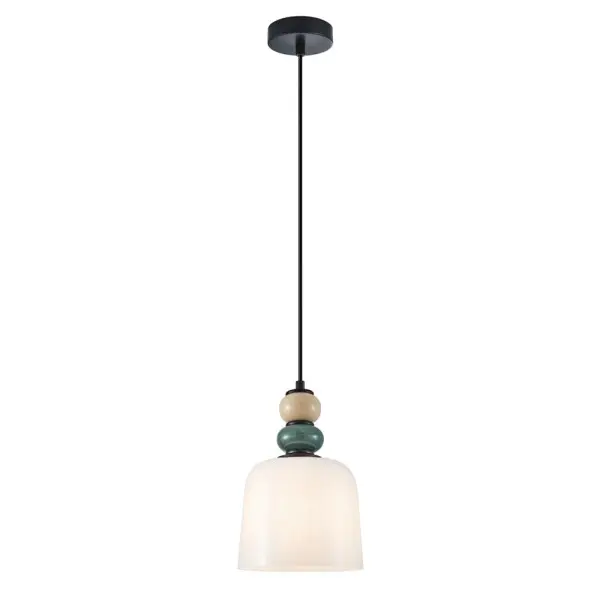 Подвесной светильник, люстра Italux PND-36573-1C-BK-WH Bonata E27 1x40W IP20 разноцветный Подвесной светильник, люстра Italux PND-36573-1C-BK-WH Bonata E27 1x40W IP20 разноцветный