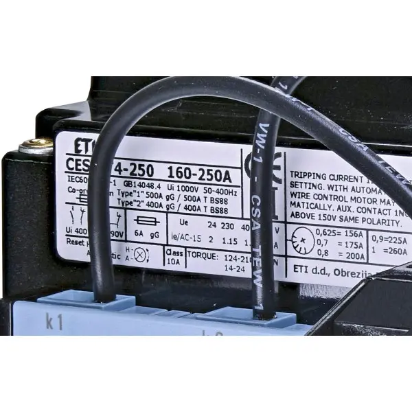 Тепловое реле ETI 004646611 CES-RT4-250 (CES 140…400) 160-250А - фото №1 Тепловое реле ETI 004646611 CES-RT4-250 (CES 140…400) 160-250А - фото №1