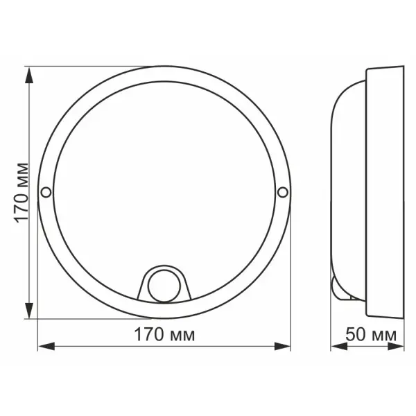 Круглый светильник Videx 12Вт 5000K IP54 с сенсором ИК (VL-BHR-125W-SP) белый - фото №3