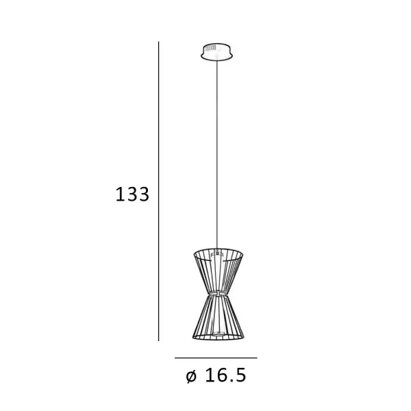 Подвесной светильник, люстра Italux PND-63849-2-BK Sanke LED 2x8W 3000K 380Lm IP20 черный - фото №2