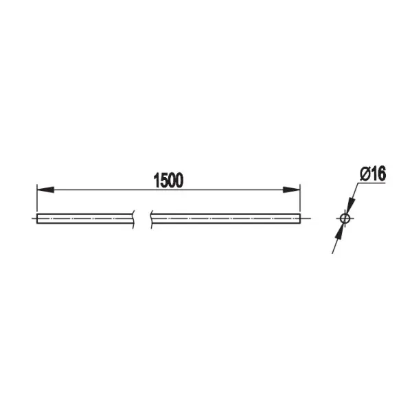 Забивной стержень заземления DKC NE1202 Ø16мм длиной 1,5м из стали горячего цинкования - фото №1