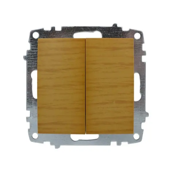 Вимикач ELBI ZENA Woodline клен 2кл без рамки ( 609-012700-202 ) Вимикач ELBI ZENA Woodline клен 2кл без рамки ( 609-012700-202 )