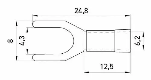 Вилковий наконечник E.Next e.terminal.stand.sv.3,5.4.yellow 2.5-4 кв.мм жовтий (s2036030) - фото №1 Вилковий наконечник E.Next e.terminal.stand.sv.3,5.4.yellow 2.5-4 кв.мм жовтий (s2036030) - фото №1