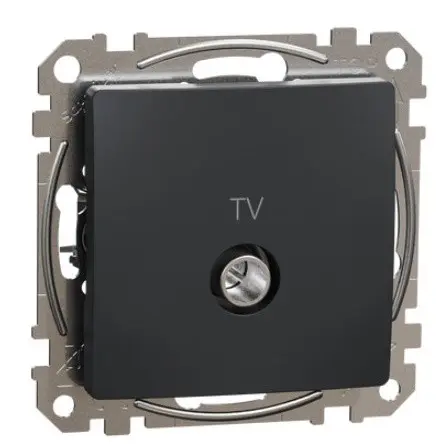 Кінцева TV-розетка 4 дБ Schneider Electric Sedna Design & Elements чорна SDD114471