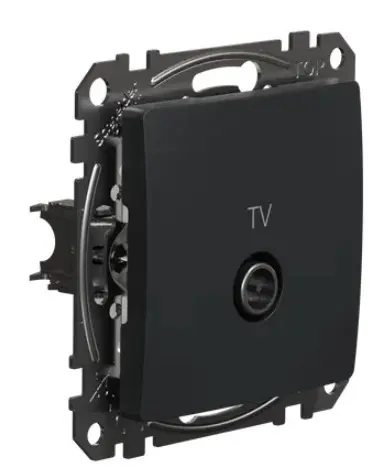 Кінцева TV-розетка 4 дБ Schneider Electric Sedna Design & Elements чорна SDD114471 - фото №1