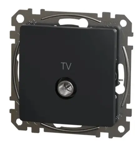 Кінцева TV-розетка 4 дБ Schneider Electric Sedna Design & Elements чорна SDD114471 - фото №4
