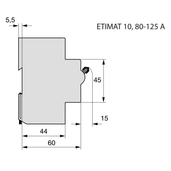 Автоматичний вимикач ETI 002155731 ETIMAT 10 3p D 80А (15 kA) - фото №2