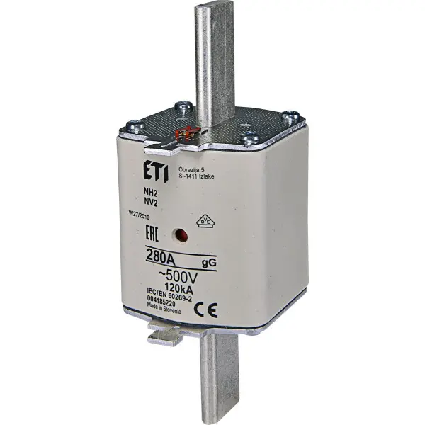 Предохранитель ETI 004185220 NH-2/gG 280A 500V KOMBI Предохранитель ETI 004185220 NH-2/gG 280A 500V KOMBI