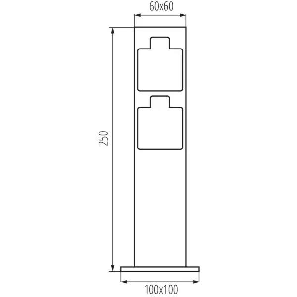 Столбик с розетками Kanlux 36586 NASTO IP44 - фото №4 Столбик с розетками Kanlux 36586 NASTO IP44 - фото №4