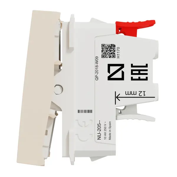 Перекрестный выключатель Schneider Electric Unica New NU320544 1-клавишный 10А 2м бежевый - фото №1