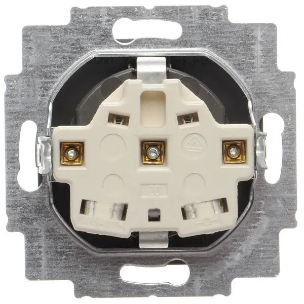Розетка ABB Basic 55 2CKA002011A6142 20 EUC-95-507 с заземлением (черный шато) - фото №1