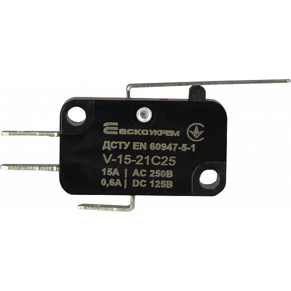Конечный мини-выключатель Аско-Укрем V-15-21C25 (A0050040021) - фото №3 Конечный мини-выключатель Аско-Укрем V-15-21C25 (A0050040021) - фото №3