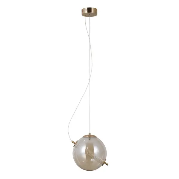 Подвесной светильник, люстра Italux PND-34366-HBR-AMB Nola LED 1x12W 3000K 1020Lm IP20 золотой