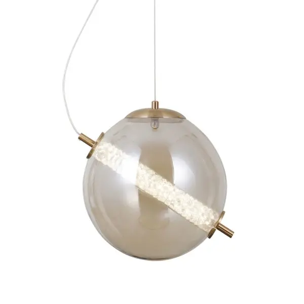 Подвесной светильник, люстра Italux PND-34366-HBR-AMB Nola LED 1x12W 3000K 1020Lm IP20 золотой - фото №3