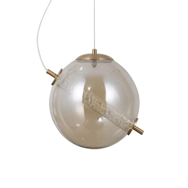 Подвесной светильник, люстра Italux PND-34366-HBR-AMB Nola LED 1x12W 3000K 1020Lm IP20 золотой - фото №4