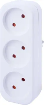 Тройник E.Next e.socket.003.10.2 2P 10А без заземления (s9100053) Тройник E.Next e.socket.003.10.2 2P 10А без заземления (s9100053)