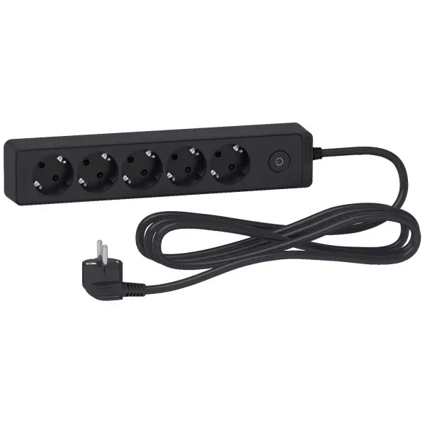 Пятиместный удлинитель Schneider Electric ST9453B (3м) черный Пятиместный удлинитель Schneider Electric ST9453B (3м) черный
