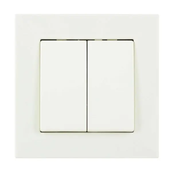 Вимикач Nilson Moda білий 2кл з підсвіткою ( 21112004 )