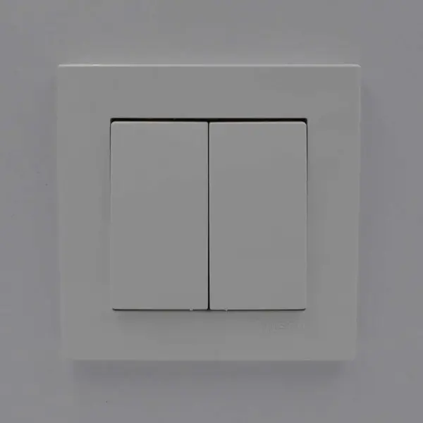 Вимикач Nilson Moda білий 2кл з підсвіткою ( 21112004 ) - фото №1