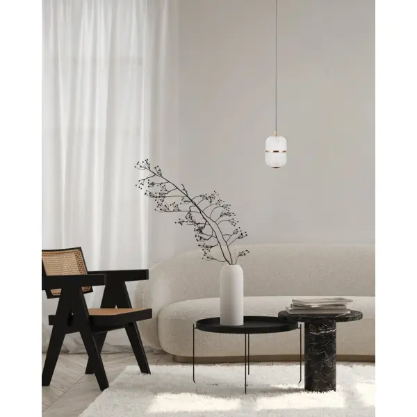 Подвесной светильник, люстра Italux PND-34375-1-HBR Alani LED 1x6W 3000K 588Lm IP20 золотой - фото №1