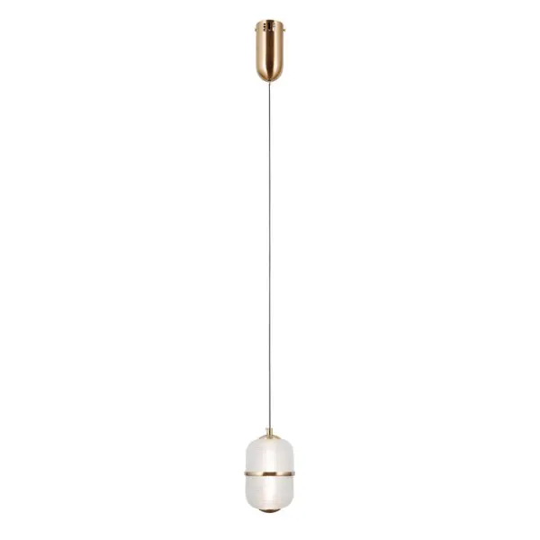 Подвесной светильник, люстра Italux PND-34375-1-HBR Alani LED 1x6W 3000K 588Lm IP20 золотой - фото №3