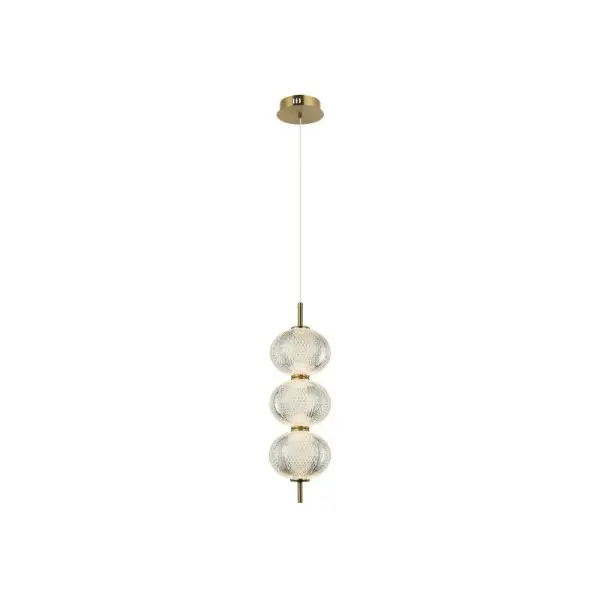 Підвісний світильник, люстра Italux PND-29038-3-GD Lazie Led 3x13W 3000K 1300Lm IP20 Золотий