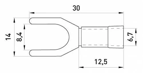 Вилочный наконечник E.Next e.terminal.stand.sv.5,5.8.black 4-6 кв.мм черный (s2036052) - фото №1