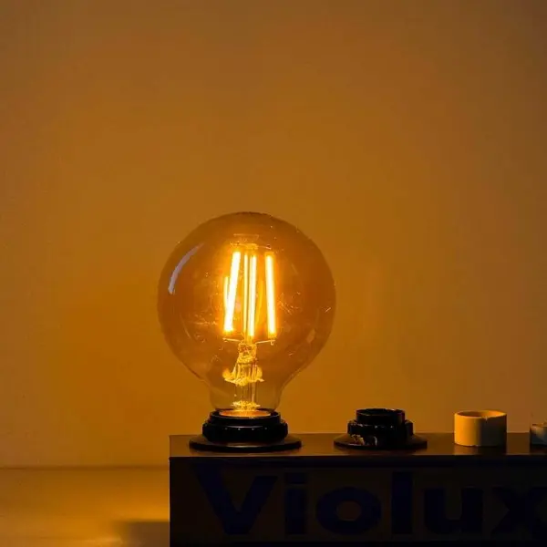 Лампа LED FILAMENT G95 10W E27 2200K VIOLUX ( 834012 ) - фото №2