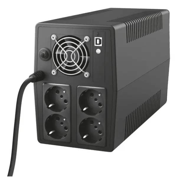 Бесперебойник Trust 23505_TRUST Paxxon 1500VA UPS with 4 standard wall power outlets BLACK (черный) - фото №2