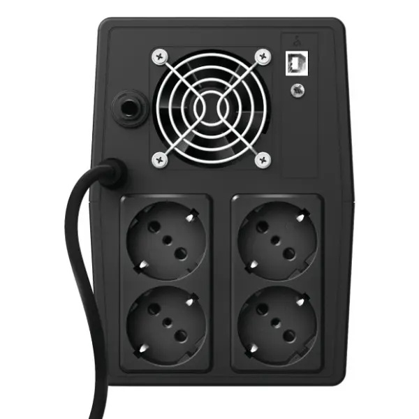 Бесперебойник Trust 23505_TRUST Paxxon 1500VA UPS with 4 standard wall power outlets BLACK (черный) - фото №3