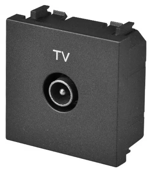TV розетка ABB Zenit N2250.7 AN 2М (антрацит) - фото №1 TV розетка ABB Zenit N2250.7 AN 2М (антрацит) - фото №1