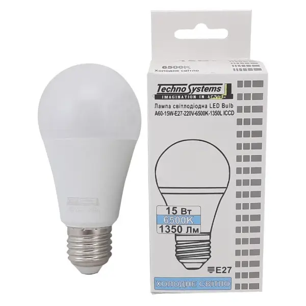Светодиодная лампа TNSy LED ElectroGurt-A60-15W-E27-220V-6500K-1350L ICCD (TNSy5000256) - фото №3 Светодиодная лампа TNSy LED ElectroGurt-A60-15W-E27-220V-6500K-1350L ICCD (TNSy5000256) - фото №3