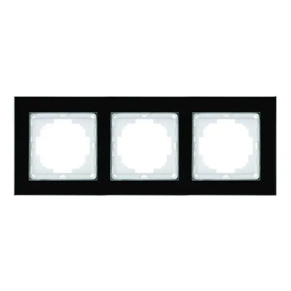 Рамка Nilson Alegra стекло черное 3-я ( 25BL0093 )