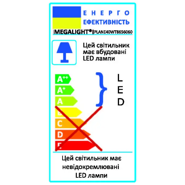 Светодиодная панель Megalight 40Вт 6500K AC 175-265Вт 3500Лм 595x595x10мм - фото №1