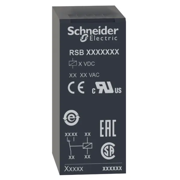 Мініатюрне електромеханічне реле Schneider Electric RSB2A080BD 2CO 24В - фото №2