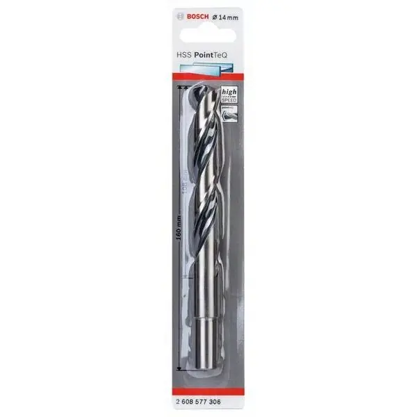 Сверло Bosch 2608577306 PointTeQ HSS 14,0 с хвостовиком 12мм (1шт) - фото №1
