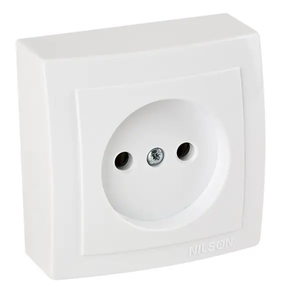 Розетка Nilson Themis біла 1-на без заземлення ( 26111015 )