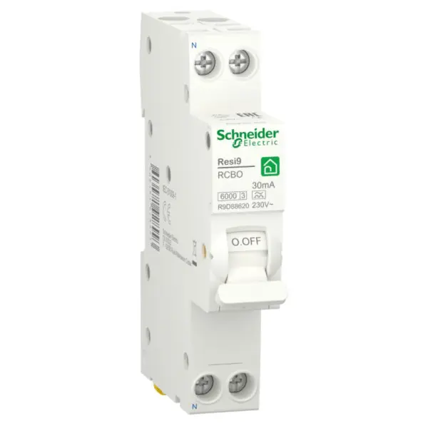 Диференціальний автомат Schneider Electric R9D81616 RESI9 6кА 1P+N 16A C 10мА Диференціальний автомат Schneider Electric R9D81616 RESI9 6кА 1P+N 16A C 10мА