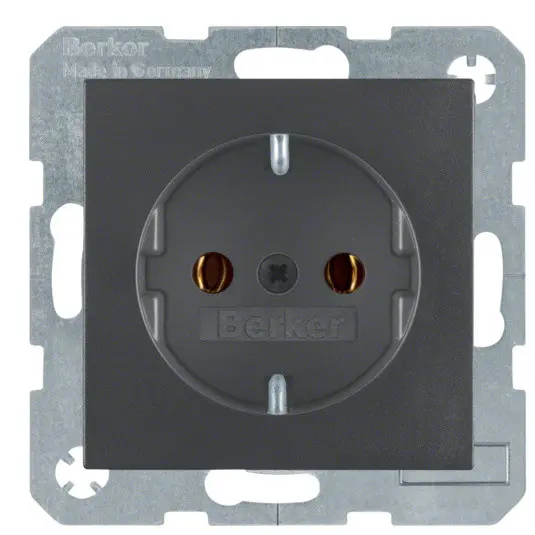 Розетка антрацит, 16А/250В Berker B.3/B.7 Розетка антрацит, 16А/250В Berker B.3/B.7