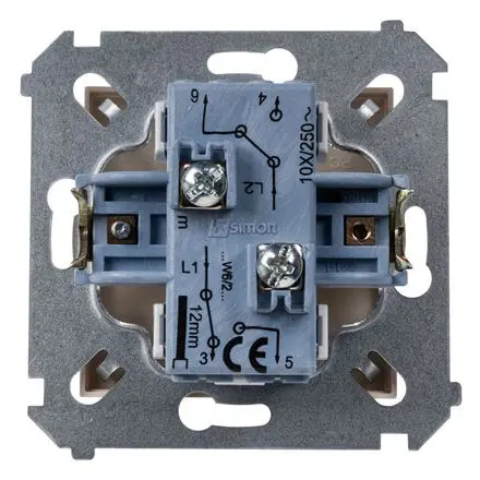 Двухкнопочный проходной выключатель Kontakt Simon Simon 54 Premium DW6/2.01/41 (кремовый) - фото №1 Двухкнопочный проходной выключатель Kontakt Simon Simon 54 Premium DW6/2.01/41 (кремовый) - фото №1
