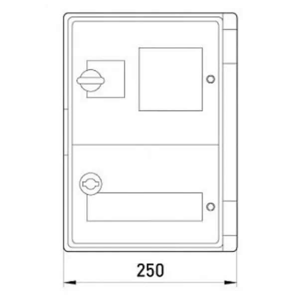 Шафа під лічильник e.plbox.250.330.130.1f.2m.blank E.Next - фото №1 Шафа під лічильник e.plbox.250.330.130.1f.2m.blank E.Next - фото №1