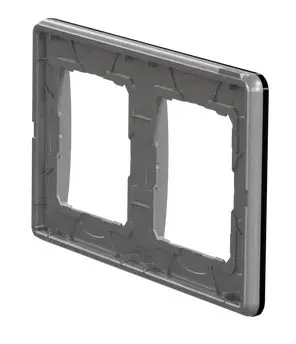Рамка двойная Schneider Electric Sedna Elements искусственное черное стекло SDD361802 - фото №2